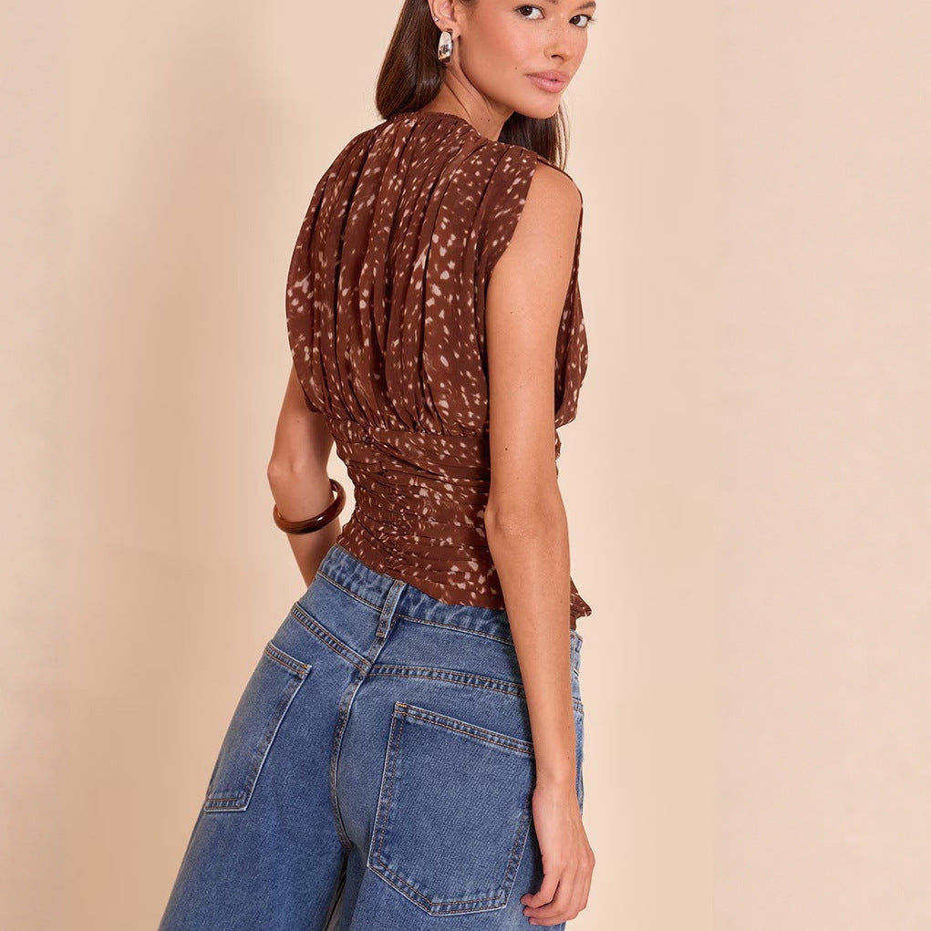 Damen Schicke Bluse mit Raffung R&B
