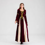 Damen historisches Märchenkleid mit langen Armen und dekorativer Schnürung R&B