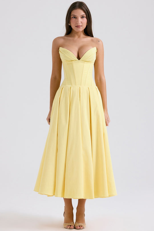 Damen Abendkleid mit elegantem Herzausschnitt und ausgestelltem Rock Heidi-Mode