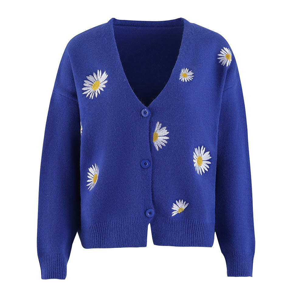Damen Strickjacke mit floralem Design R&B