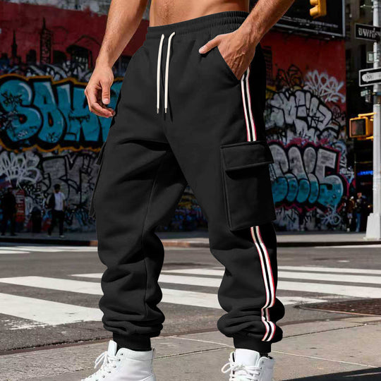 Herren nan Cargojogginghose mit Kordelzug, seitlichen Cargotaschen und elastischen Bündchen R&B