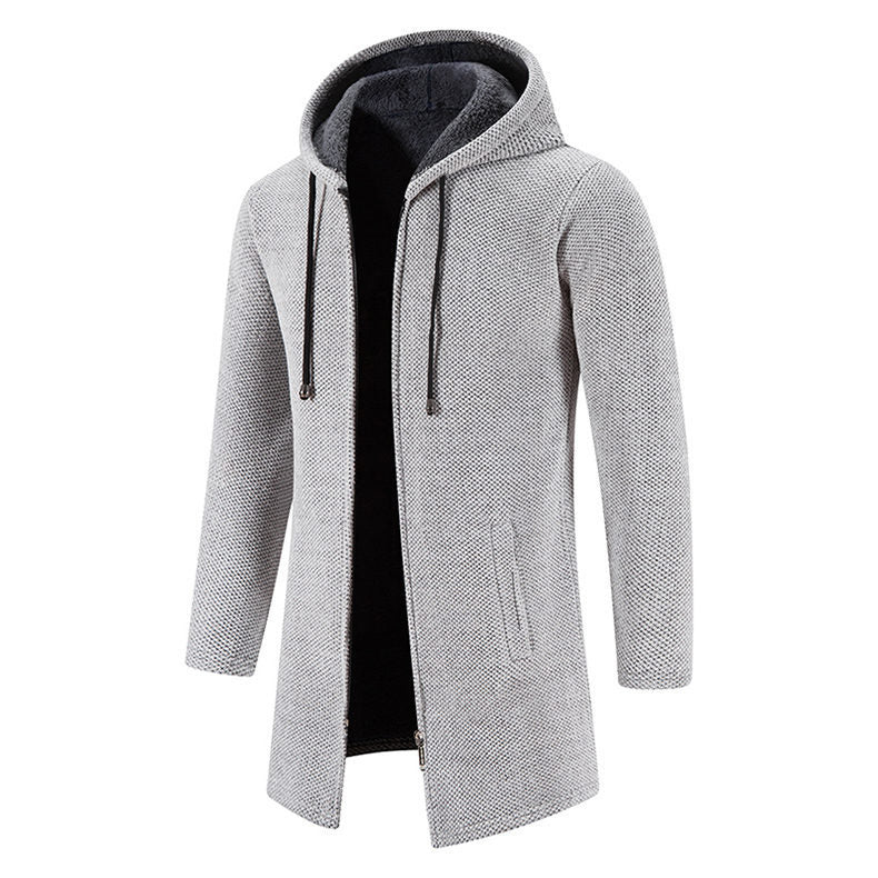 Herren modische Premium-Fleecejacke mit Kapuze und seitlichen Taschen R&B