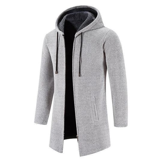 Herren modische Premium-Fleecejacke mit Kapuze und seitlichen Taschen R&B
