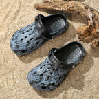 Damen Komfortable Clogs mit verstellbarem Riemen und floralem Design
