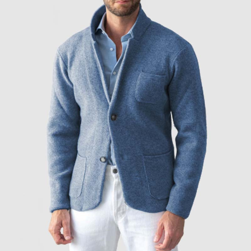 R&B | Blazer Slim Fit Wollmischung Reverskragen Zwei Knöpfe Taschendetails