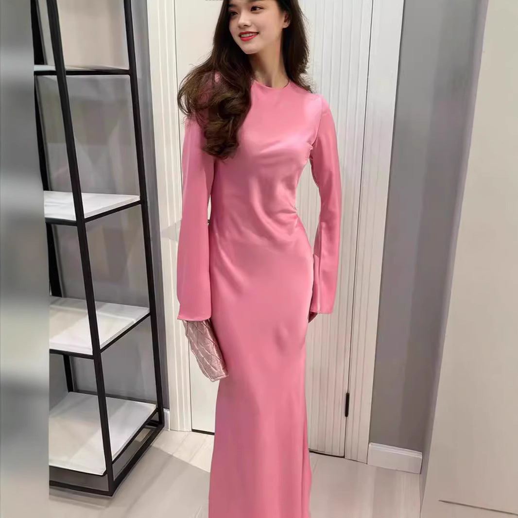 Damen Elegantes Maxikleid mit schmeichelndem Schnitt und ausgestellten Ärmeln R&B