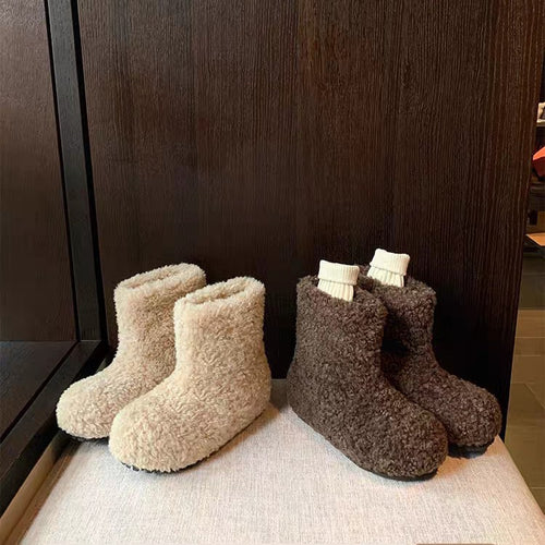 Damen Hausschuhe aus kuscheligem Teddy-Fleece und rutschfester Gummisohle R&B