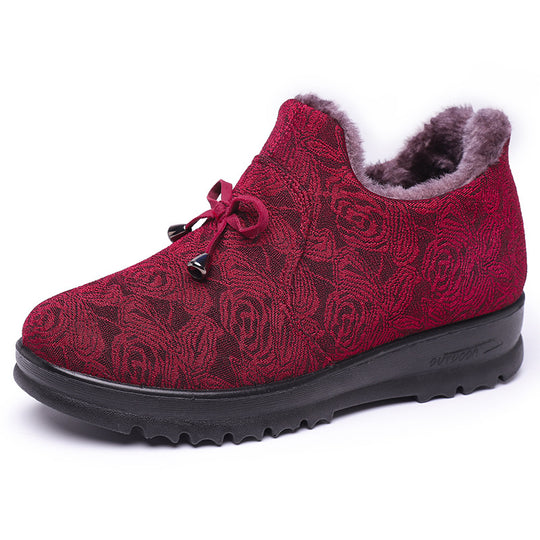Damen Warme und modische Hausschuhe mit floralem Design R&B