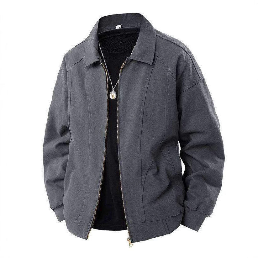 Herren lässige Übergangsjacke mit modernem Stehkragen und seitlichen Eingrifftaschen R&B