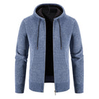 Herren Strickjacke mit Kapuze und strukturiertem Design R&B