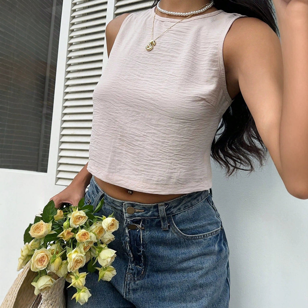 Damen Kurz-Top aus leichtem Jersey-Material mit femininer Raffung R&B