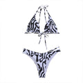 Damen Triangel-Bikini mit trendy Animal-Print und verstellbaren Trägern R&B