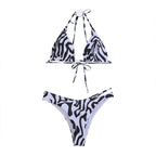 Damen Triangel-Bikini mit trendy Animal-Print und verstellbaren Trägern R&B