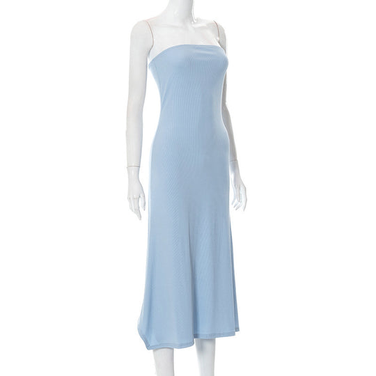 Damen Maxikleid mit schulterfreiem Design und figurschmeichelnder Passform R&B