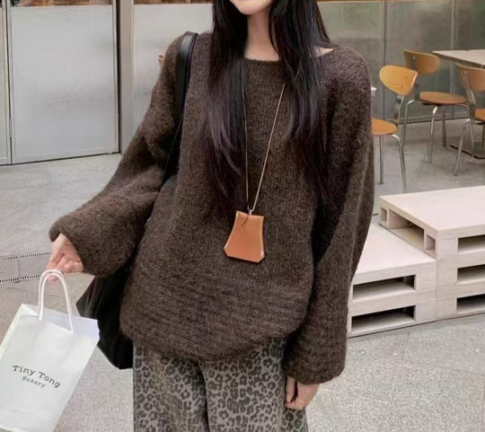Damen Oversized Strickpullover R&B