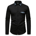 Herren elegantes Hemd mit kunstvollem Bestickungsdesign R&B