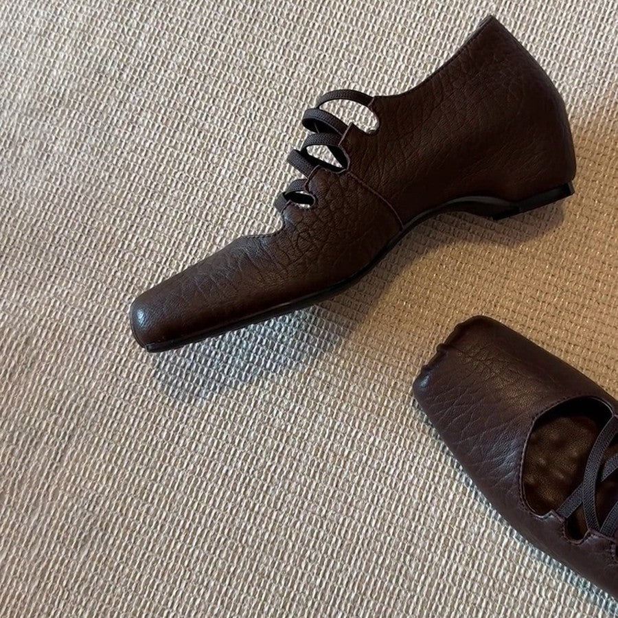 Damen elegante Ballerinas mit modischem Schnürdesign R&B