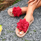 Damen Bequeme Pantoletten mit floralem Dekor R&B