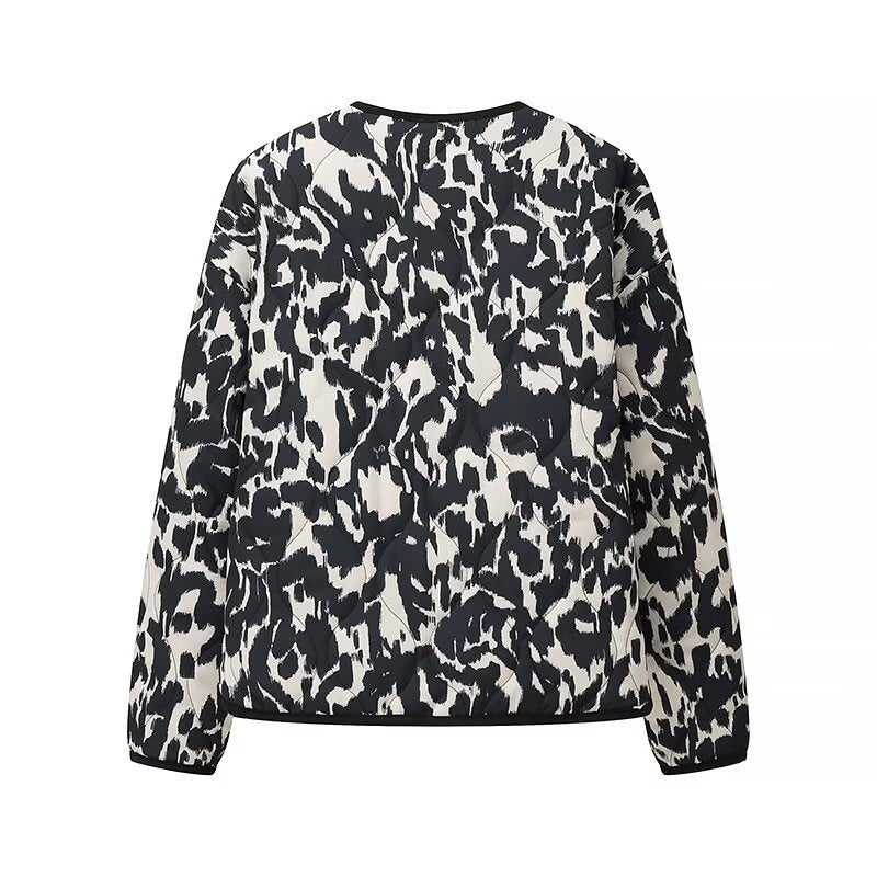 Damen Steppjacke mit modernem Muster und praktischen Taschen R&B