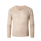 Herren modisches V-Ausschnitt-Strickpullover aus atmungsaktivem Material R&B