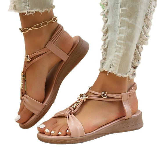 Damen Plateausandalen mit eleganter Schleifenapplikation R&B