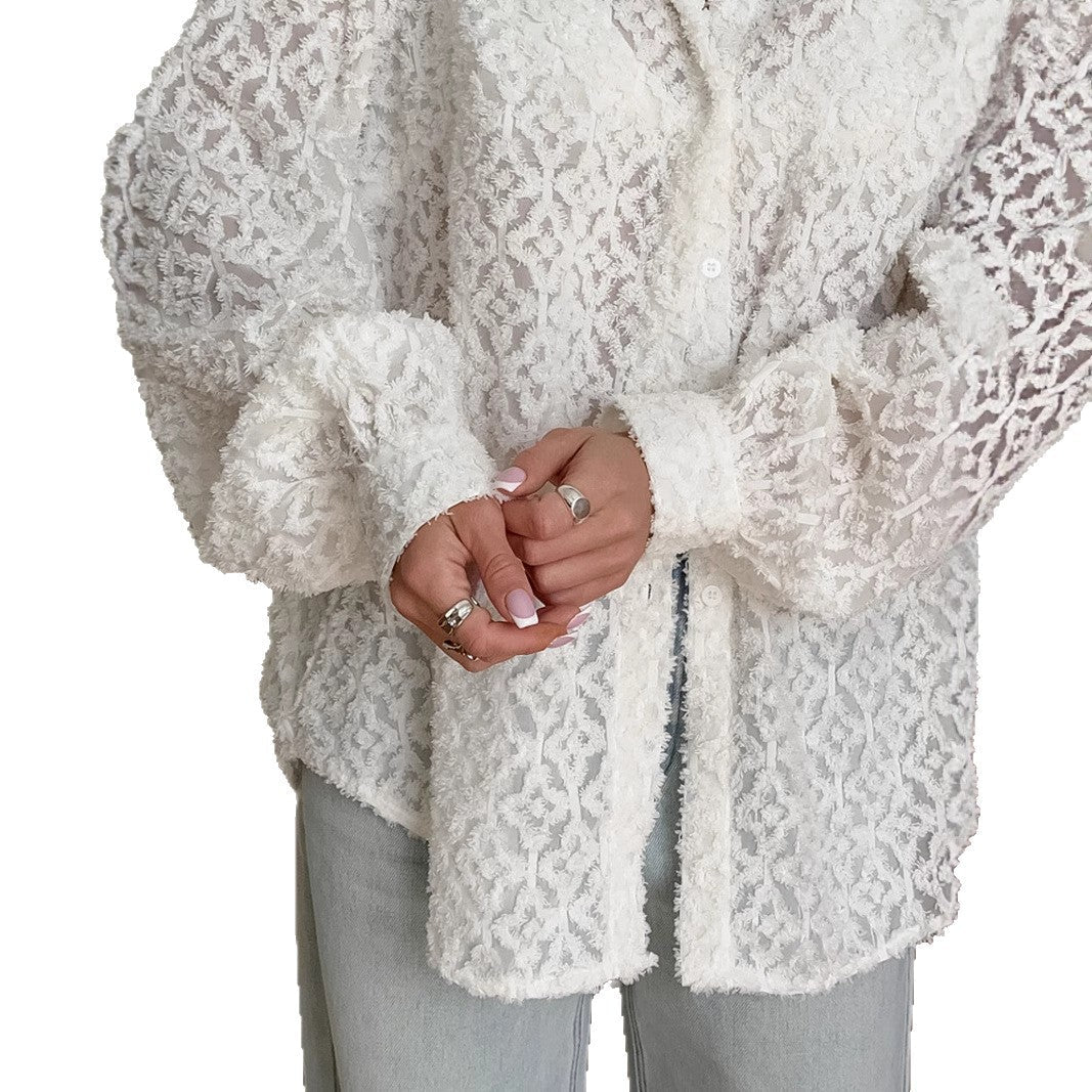 Damen Oversized Jacke mit strukturiertem Material R&B