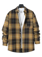 Herren Flanellhemd mit modernem Karo-Muster und Brusttasche R&B