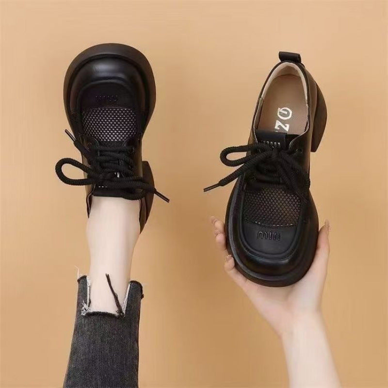 Damen Modische Sneakers mit innovativer Mesh- und Lederkombination R&B