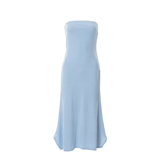 Damen Maxikleid mit schulterfreiem Design und figurschmeichelnder Passform R&B