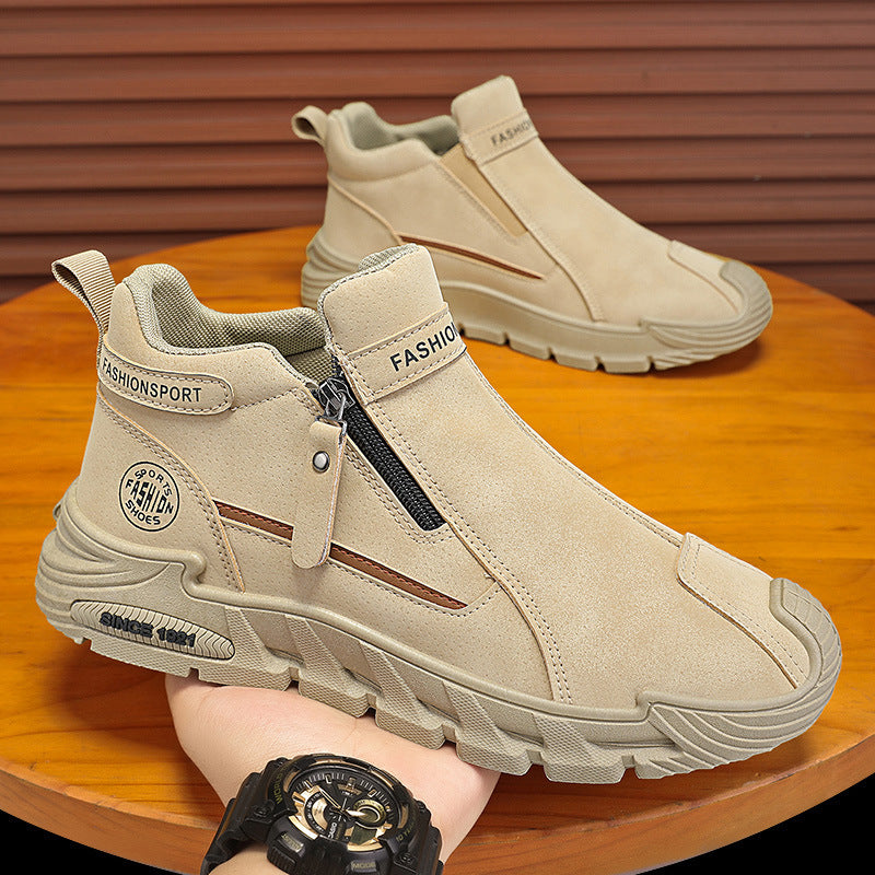 Damen Sneaker mit modischem Reißverschluss und atmungsaktivem Futter