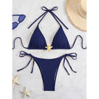 Damen Triangel-Bikini mit verspieltem Muschel-Detail R&B