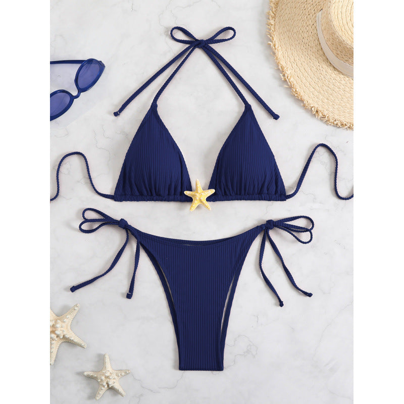 Damen Triangel-Bikini mit verspieltem Muschel-Detail R&B