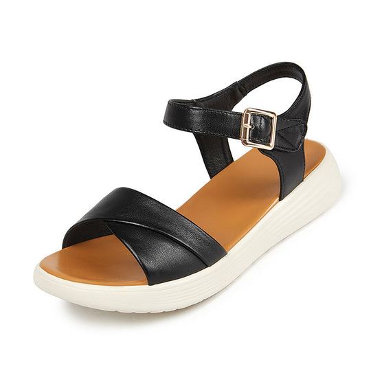 Damen Komfortabel verstellbare Sandalen mit gepolsterter Innensohle und modischem Riemendesign R&B