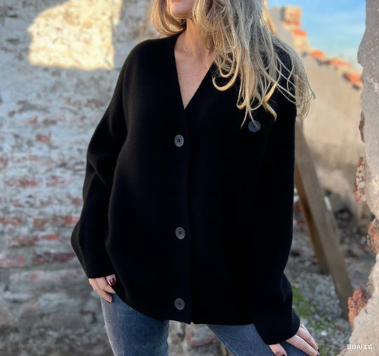 Damen Oversized Strickjacke R&B