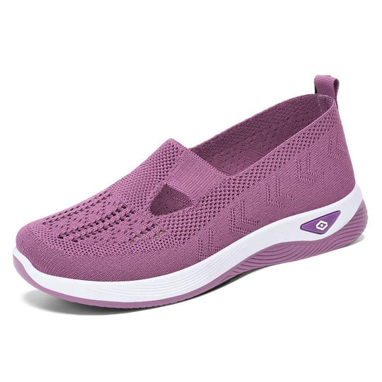 Damen Atmungsaktive Slip-On Sneakers mit elastischem Einsatz und rutschfester Sohle R&B