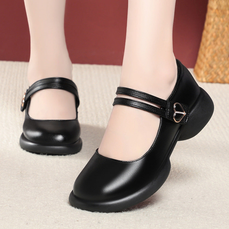 Damen Mary Jane Schuhe mit doppeltem Riemen und komfortabler Sohle R&B