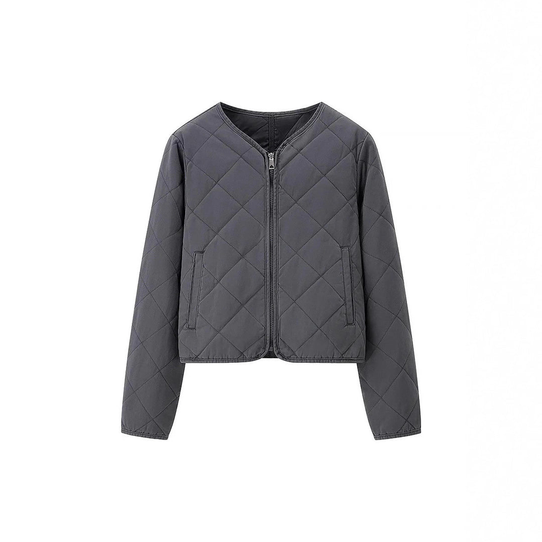 Damen gesteppte Übergangsjacke mit praktischen Taschen und elegantem Stehkragen R&B
