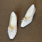 Damen elegante Ballerinas mit raffiniertem Faltendesign und bequemer Innensohle R&B