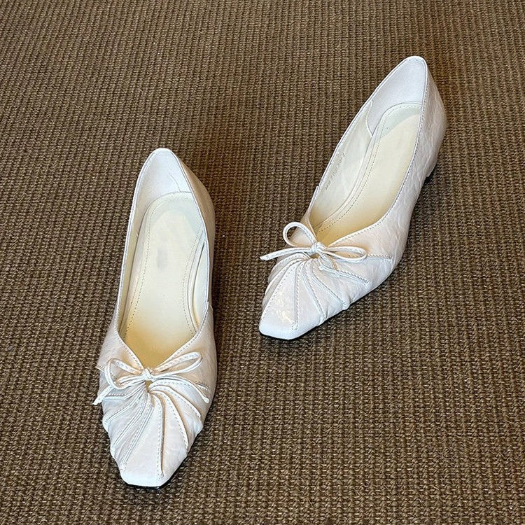 Damen elegante Ballerinas mit raffiniertem Faltendesign und bequemer Innensohle R&B