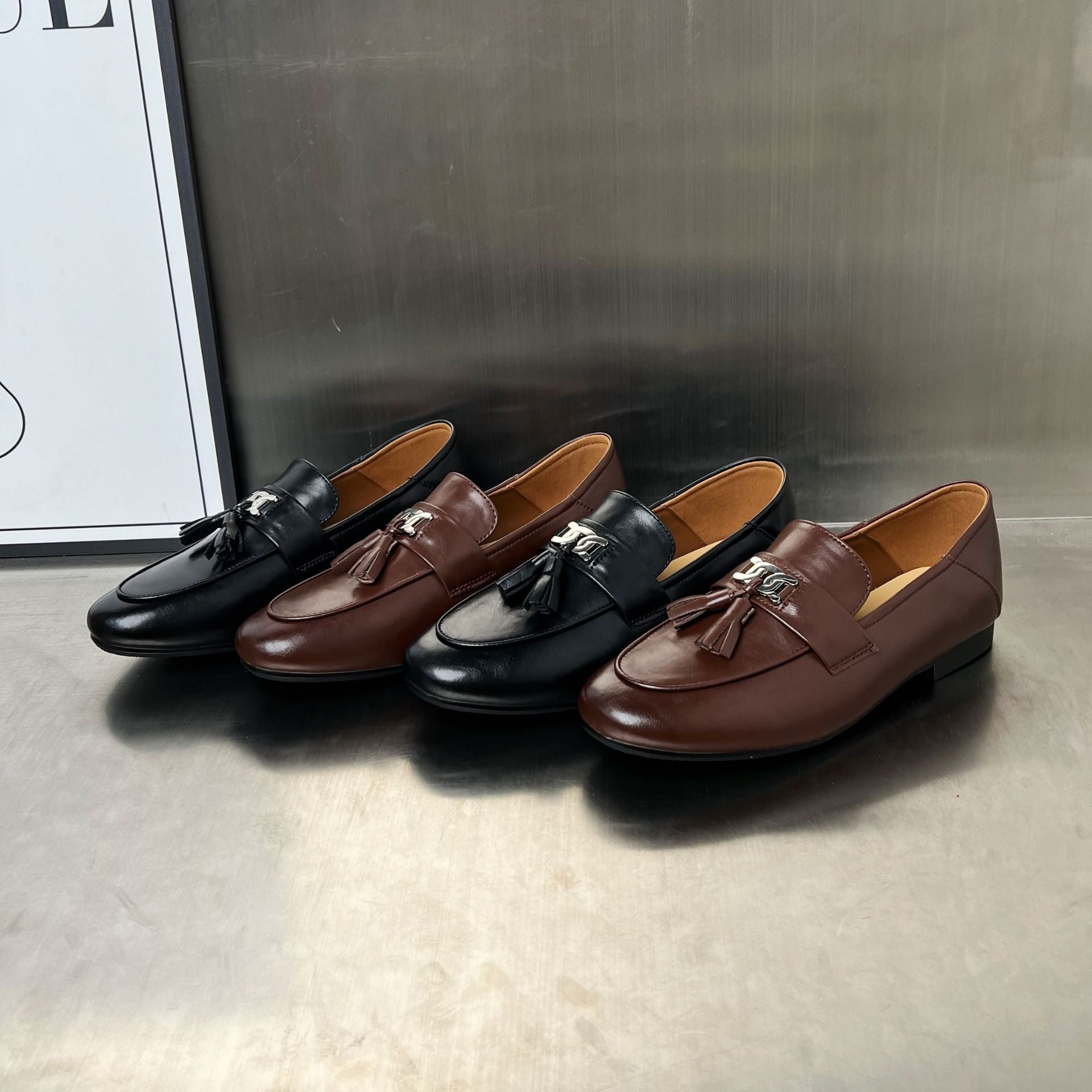 Damen elegante Mokassins mit modischer Quaste und praktischem Schlupfdesign R&B