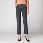 Damen Woll Stoffhose schmal geschnitten mit edlem Design