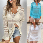 Damen moderner Strickpullover mit transparentem Design R&B