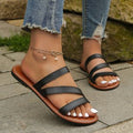 Damen Komfortable Riemensandalen mit mehreren geflochtenen Riemen R&B