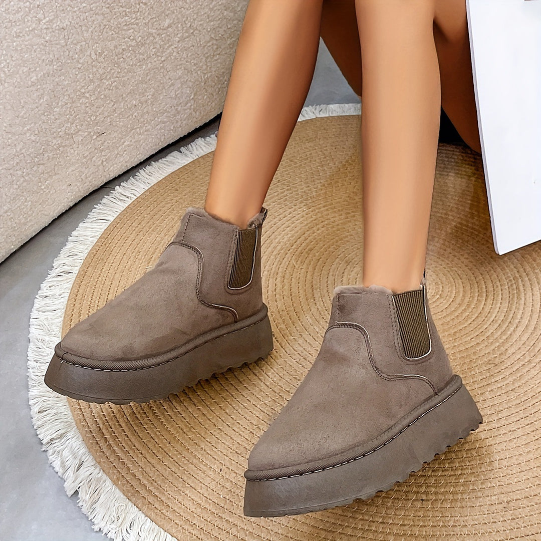Damen Komfortable Chelsea-Stiefeletten mit Warmfutter R&B