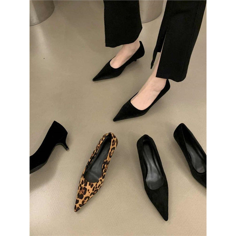 Damen modische spitze Pumps mit elegantem Absatz R&B