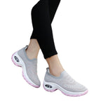 Damen bequeme Slip-On Sneakers mit elastischem Mesh-Obermaterial und luftgepolsterter Sohle R&B
