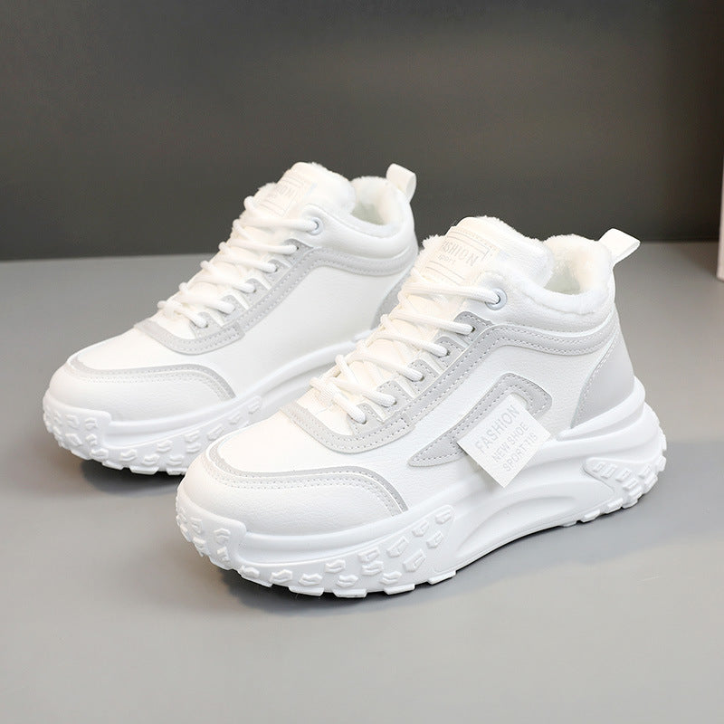 Damen High-Top Sport Sneakers mit warmem Innenfutter und rutschfester Sohle R&B