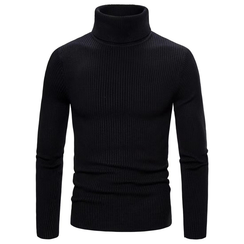 Herren hochwertiger Rollkragenpullover aus feinem Rippstrick R&B