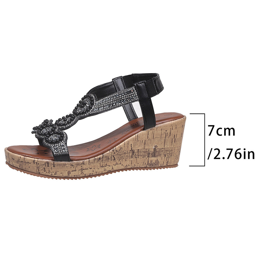 Damen Glamouröse Plateau-Sandalen mit Strassverzierung R&B