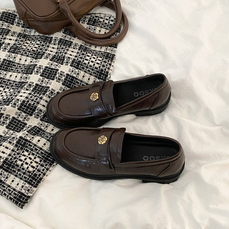 Damen elegante Mokassins mit dekorativer Schnalle R&B